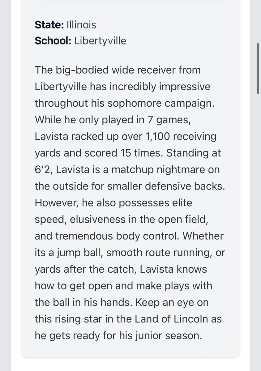 Thanks for the write up, getting ready for next year! @PrepRedzoneIL @HSFBscout @LemmingReport @EDGYTIM @LHSWildcatsFB @CoachDShack @OJW_Scouting