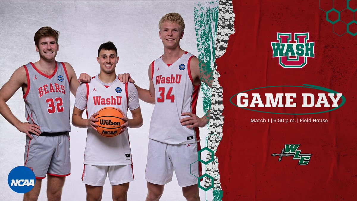 GAME DAY!

NCAA Tournament
<a href="/WashUBasketball/">WashU Basketball</a> vs. Wisconsin Lutheran
📍St. Louis, Mo. | Field House
⏰6:50 p.m.
📊tinyurl.com/yvfh5fr8
📺tinyurl.com/2kn9yduv
#RuntotheBattle

**Free for all WashU students with ID!**