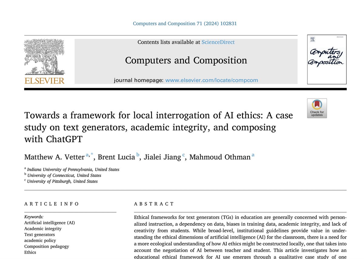 airesearchtools's tweet photo. Some useful ways to engage ChatGPT or other AI writing tools (paper below):

1)As a conversational partner for brainstorming. E.g. List some possible ethical issues in the field of nursing.

2)As a writing coach. E.g. Read my draft of this paper so far and identify issues with the sentence structure and argument.

3)As a proofreader. E.g. Read this section of my paper looking for grammatical errors.

4)As an outliner. E.g. Give me an outline for a research paper based on my tentative research question: What should be done about the problem of racial profiling in police work?