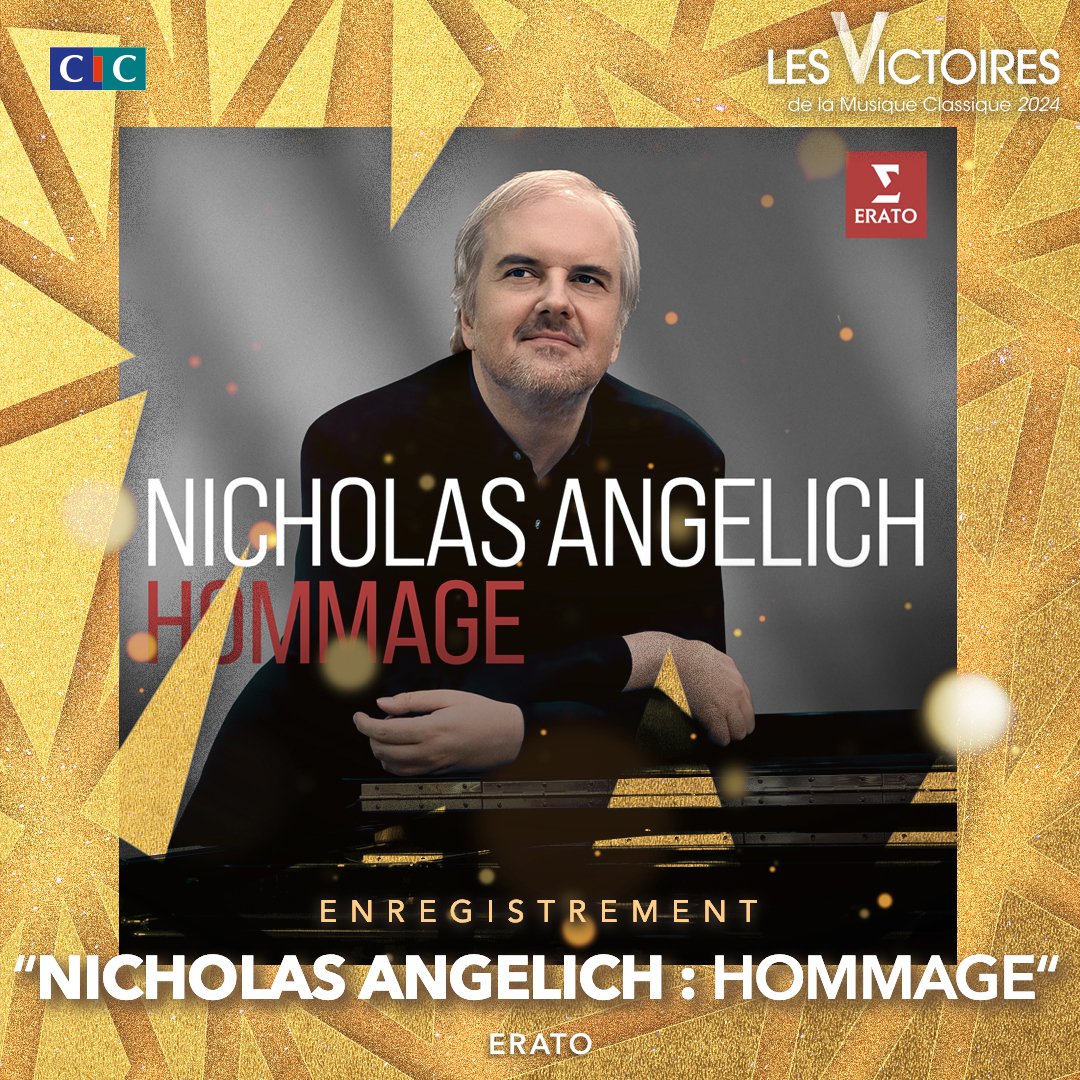 #Enregistrement 💿
Félicitations à #NicholasAngelich pour NICHOLAS ANGELICH : HOMMAGE, élu dans la catégorie Enregistrement !
#VictoiresClassique2024 @CIC @FranceTV @francemusique @Diapasonmag @montpellier_