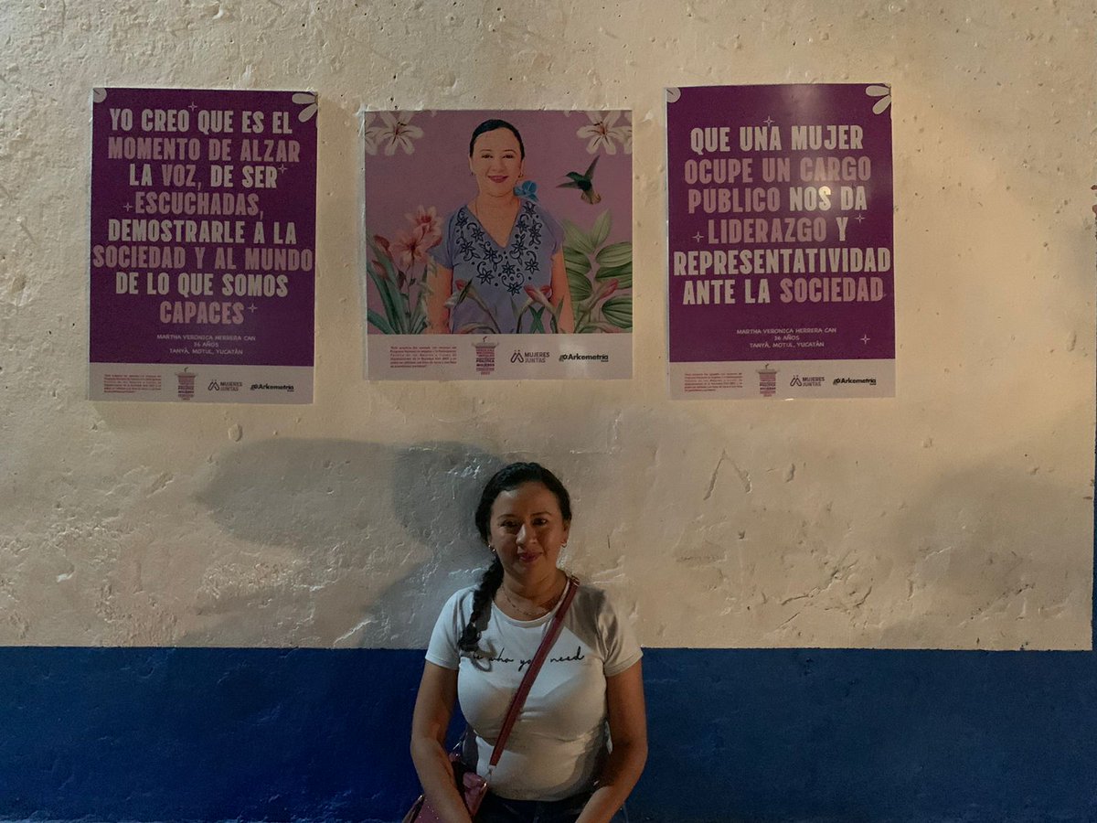 Ella es Martha Herrera Can de Tanyá, Motul, Yucatán, una ciudadana ejemplar que comparte su visión sobre la política y la participación de las mujeres en sus comunidades. Sus pensamientos y acciones han quedado impresas en este segundo cartel que compartimos con tod@s. 😃💜🙌