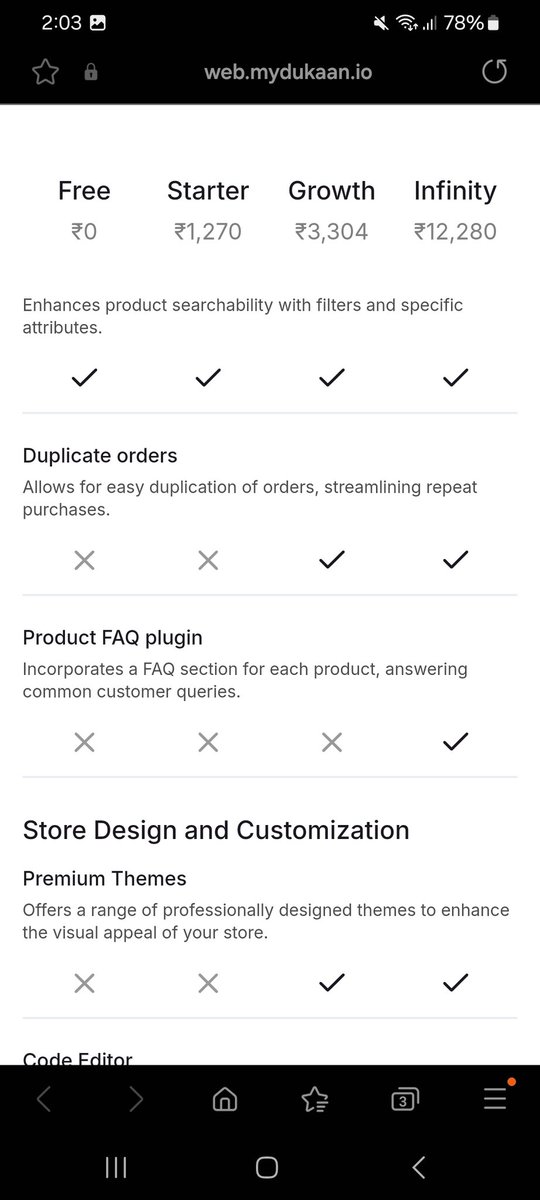 Tech_Refresher's tweet photo. @DukaanSupport @mydukaanapp @subhashchy now it has updated and product faq and brand info is removed from growth bruh 😵‍💫
i want to roll back to starter plan and give me refund or dukaan credits https://t.co/lf5XHU2Khv