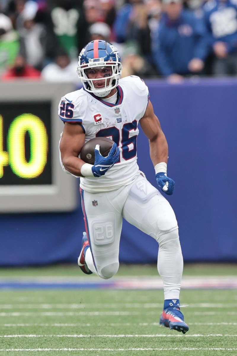 MLFootball's tweet photo. BREAKING: All-Pro RB Saquon Barkley is targeting the #Texans as his top potential destination this offseason. 

@saquon and Houston QB C.J. Stroud  have been in constant communication recently. 

(Via @KPRC2) https://t.co/kTvwoaa2Zt