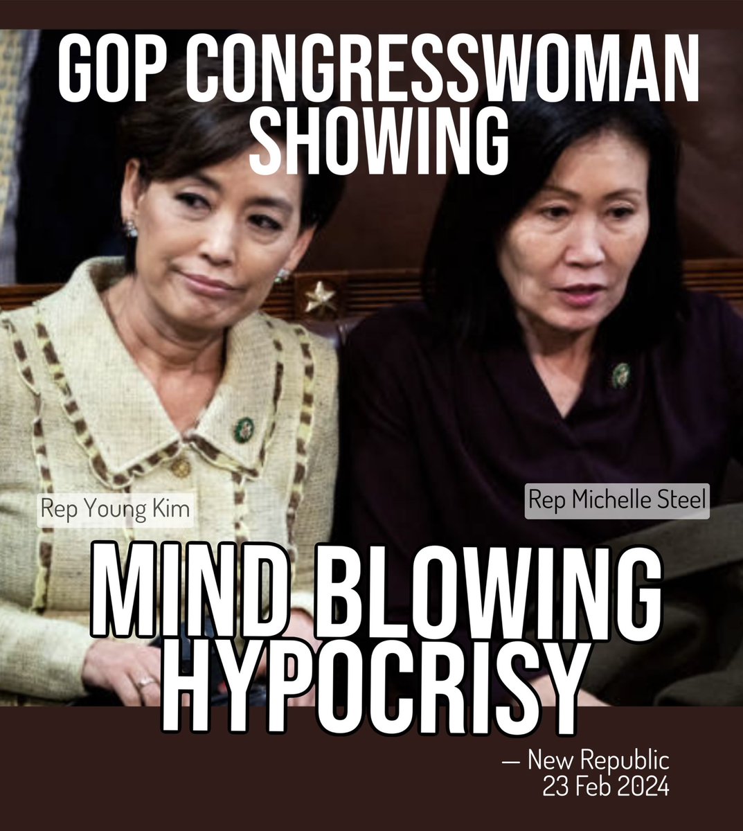 LarryTenney's tweet photo. OC Republicans Michelle Steel &amp; Young Kim and their MAGA colleagues have now blocked bills to:
❌Protect IVF access
❌Protect birth control access
❌Restore Roe v. Wade
❌Protect voting rights
❌Secure the border 
#DoNothingKim
#DoNothingMichelle https://t.co/1jMvr1rL37