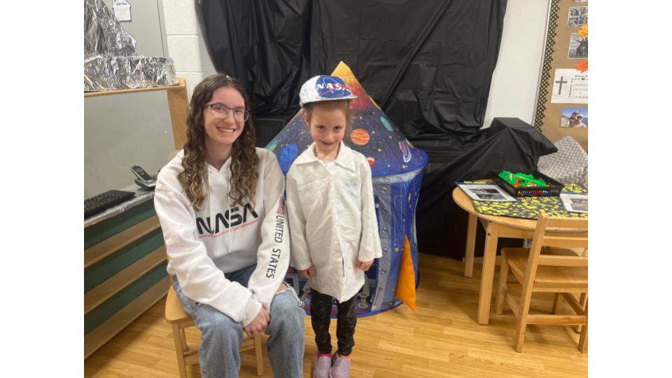 A big thank you to our former student Sophia Piro who visited 1 of our kindergarten classes today to educate them on her studies of Astro Physics! #WCDSBAwesome #PolarBearPride