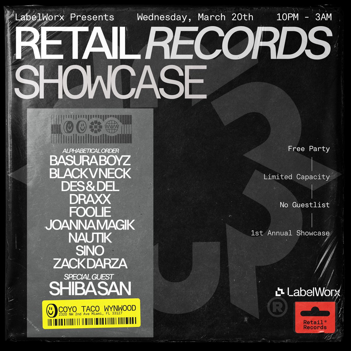 Our first ever @RetailRecords showcase is here and it will be a FREE PARTY 🥳
