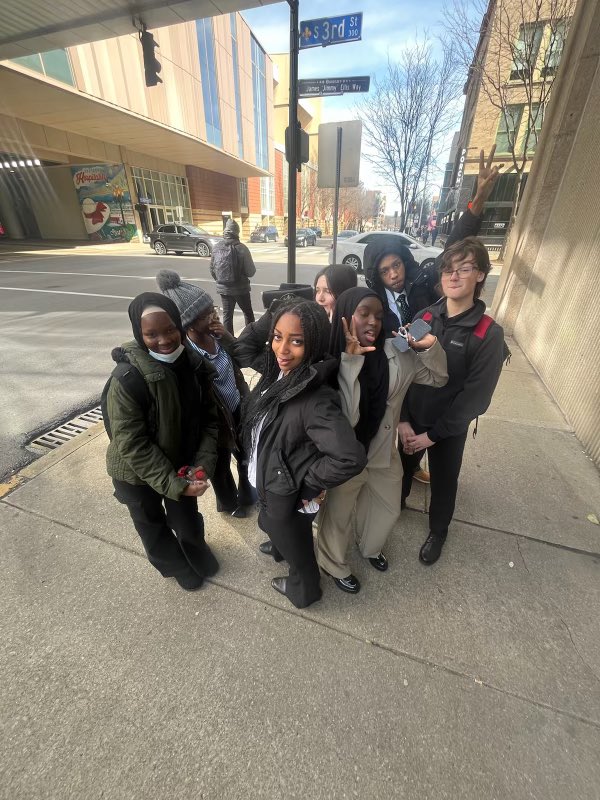 FBLA members hanging out after regional conference competition today. 😁.