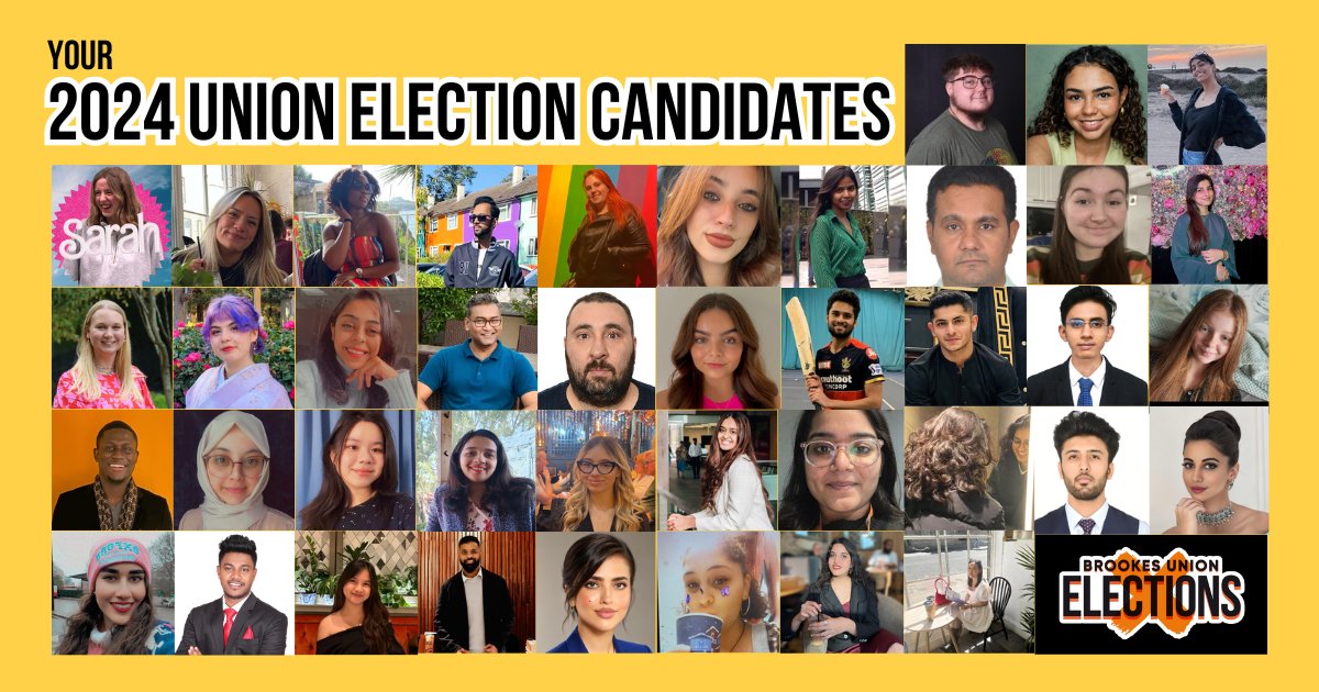 You'll see candidates across campuses showcasing their winning ideas and persuasive pitches for a better Brookes. But before voting opens, get the inside scoop on who's who and what each of their priorities are 👇: brookesunion.com/elections/cand…