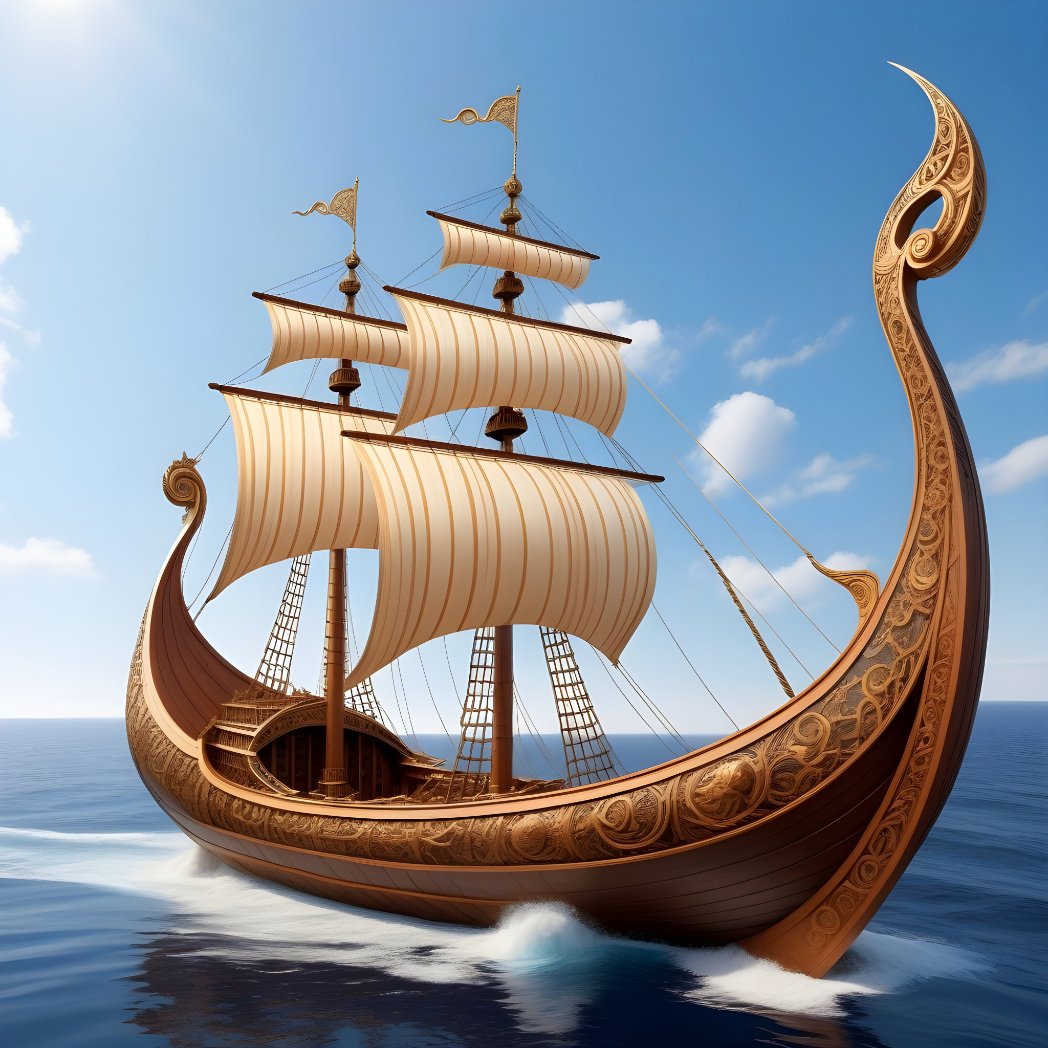 VTkachivskyi's tweet photo. Sailing into history aboard the mighty Viking ship. ⚓🌊 Embrace the spirit of adventure as we journey across the seas, guided by the legacy of the Vikings. #VikingShip #SeafaringLegends #AncientExplorers #AdventureAwaits #MaritimeHistory https://t.co/pEVwcEOzxq