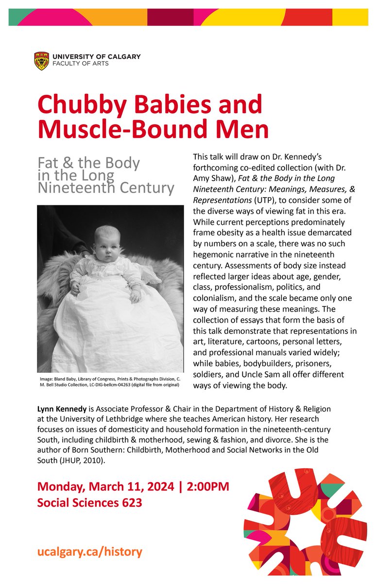 If you happen to be in Calgary on Monday, March 11, I’m giving a talk at UofC on fat babies and the forthcoming book I co-edited with Dr. Amy Shaw.