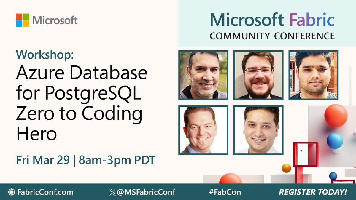 The #MicrosoftFabric Community Conference is the place to be for anyone interested in data and AI. Join us in Las Vegas from March 26-28, 2024, to learn about the latest products from Microsoft. #FabCon #PowerBI #PostgreSQL 

aka.ms/fabcon
