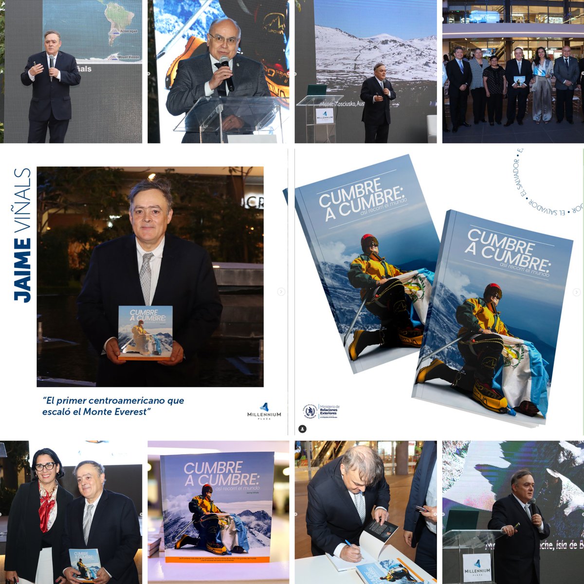 jaimevinals's tweet photo. Gracias a Millennium Plaza de El Salvador🇸🇻 por dar a conocer la presentación de mi nuevo libro "Cumbre a Cumbre...Así recorrí El Mundo" el pasado 21 de Febrero.
¡Nos Vemos en La Cumbre!
.
.
.
#jaimeviñals #SomosDondeEstasVos #atriumgalerias #milleniumplaza #Guatemala #ElSalvador https://t.co/xNM0kOghW3