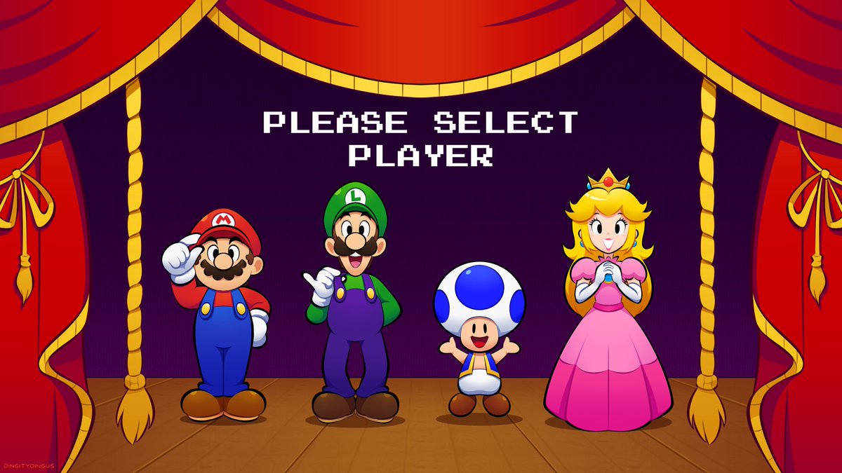 SMB2 Player Select! ⭐️ My first artwork featured in a NEW remix by @qumumusic ! #Mario #Nintendo #Fanart