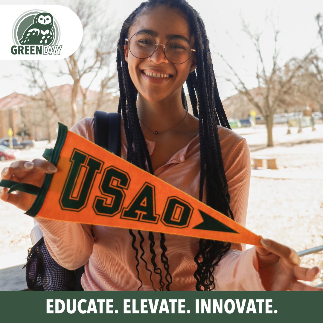 usaoalumni's tweet image. Join us for #GreenDay, USAO's annual day of giving! This year is a numbers game--we are not only focused on our final number, BUT ALSO THE NUMBER OF YOU WHO PARTICIPATE.  Give to the Alumni Scholarships Fund to empower the next generation of Drovers: alumni.usao.edu/g/gd24/alumni-…