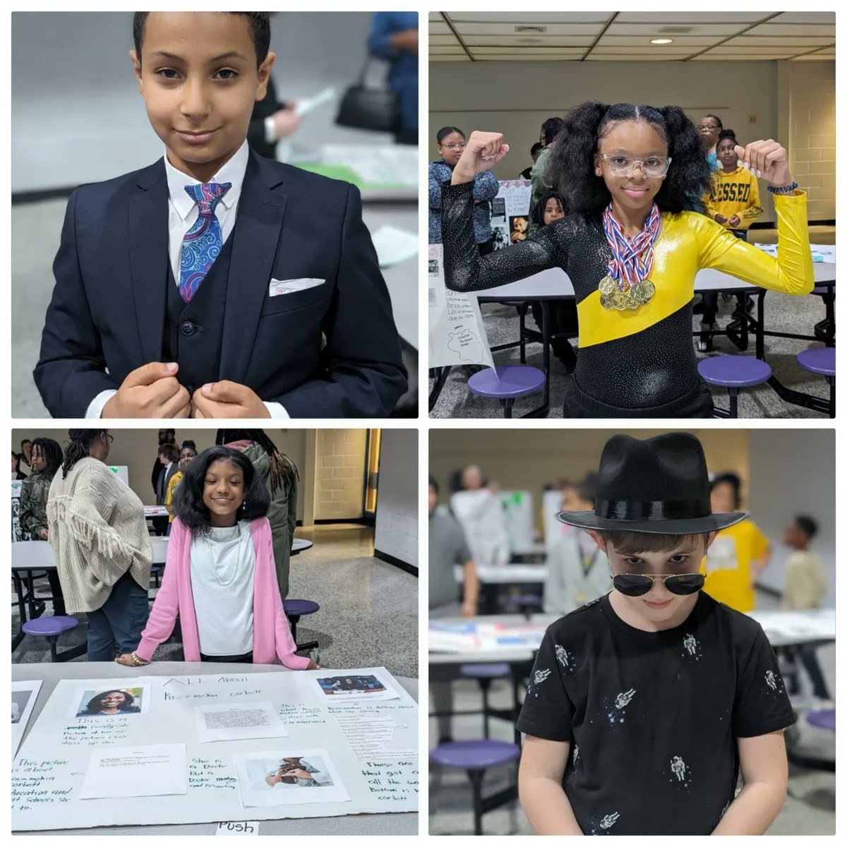 TESRockfish's tweet image. Our 4th Graders had an excellent first day displaying their Black History Month Wax Museum Statues. Students were tasked with dressing up as a historical figure, researching them, and bringing them to life through a script.