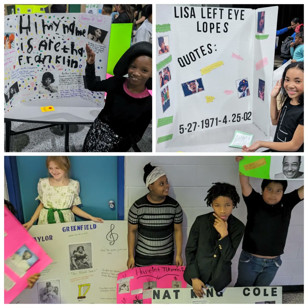 TESRockfish's tweet image. Our 4th Graders had an excellent first day displaying their Black History Month Wax Museum Statues. Students were tasked with dressing up as a historical figure, researching them, and bringing them to life through a script.