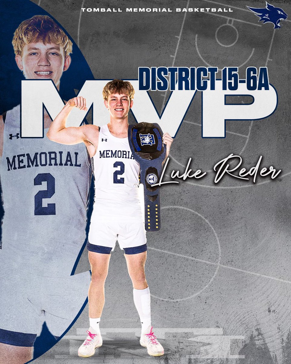 Congrats to @RederLuke for DISTRICT 15-6A MVP! 💪🏻🏀