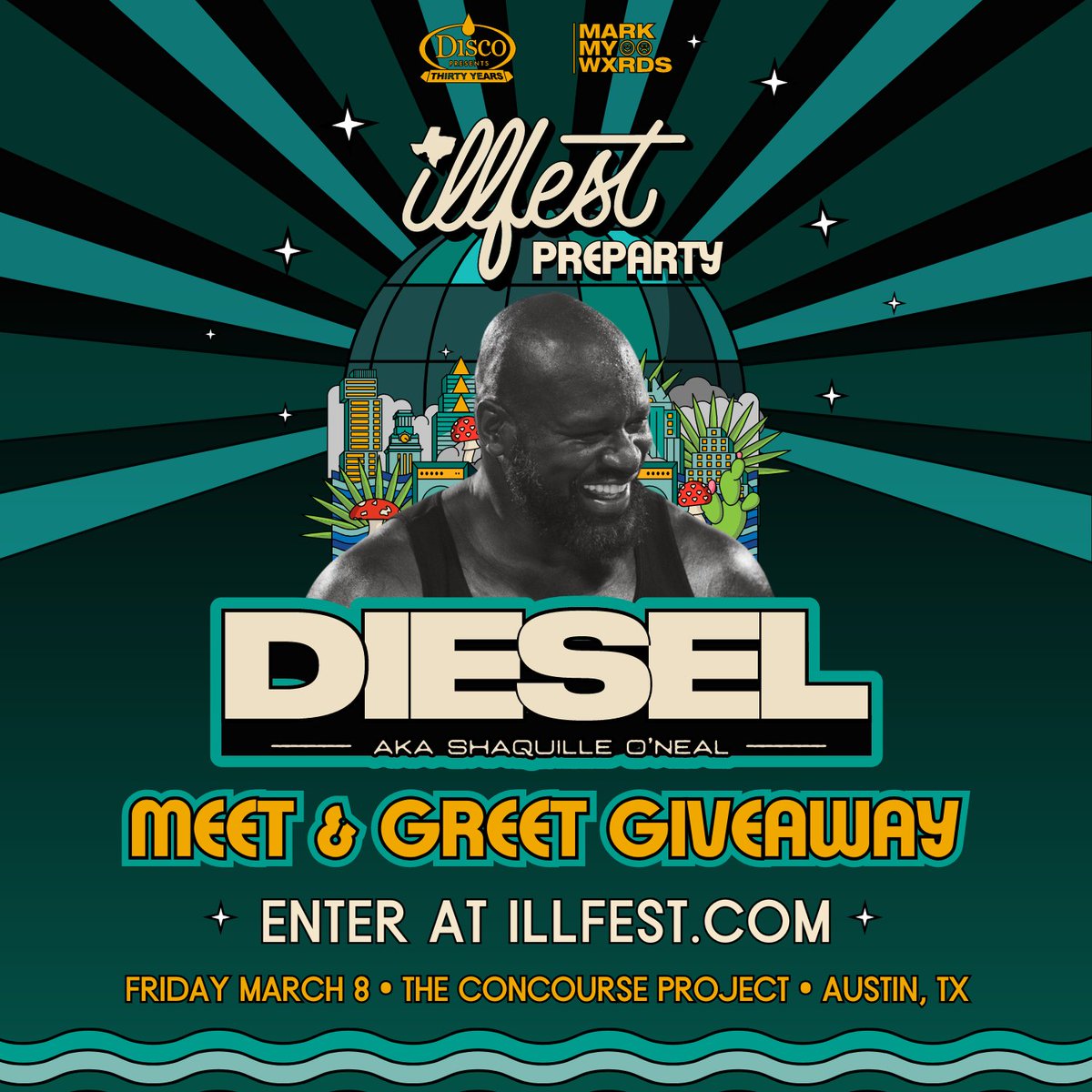 Want to score a meet & greet with @djdiesel at the ILLfest Pre-Party? We're giving YOU and a friend the opportunity to win ⬇️ ⚡️ DJ Diesel Meet & Greet ⚡️ 2 ILLfest Pre Party-Tickets Enter Here ➡️ app.hive.co/l/3umjjm @DiscoPresentsHQ @HeadbangSociety @MarkMyWxrdsTX