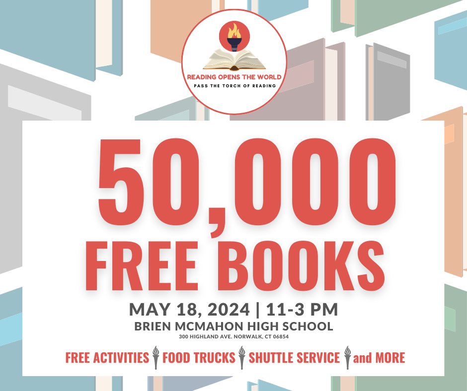 Here we go again! @AFTunion's Reading Opens the World, a @FirstBook initiative, returns on Saturday, May 18 from 11 a.m. to 3 p.m. at Brien McMahon High School. Choose from over 50,000 FREE books! Find out more in the video (and stick around to the end!). youtu.be/iaA0ubVDN1Y