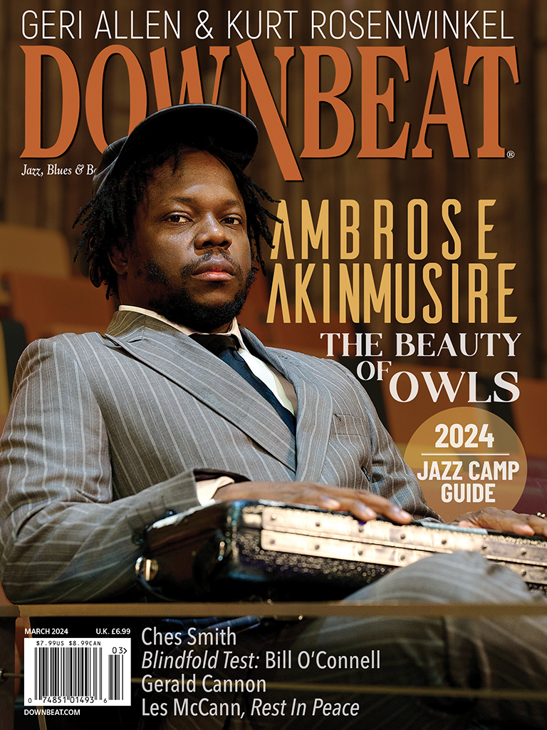 DownBeatMag's tweet image. The March issue of DownBeat is slammin' with insights from Ambrose Akinmusire , Ches Smith and Gerald Cannon. There's also a great piece on Geri Allen & Kurt Rosenwinkel and reviews on André 3000 (yikes!), Sullivan Fortner, Joel Ross, Aaron Parks and more!
downbeat.com