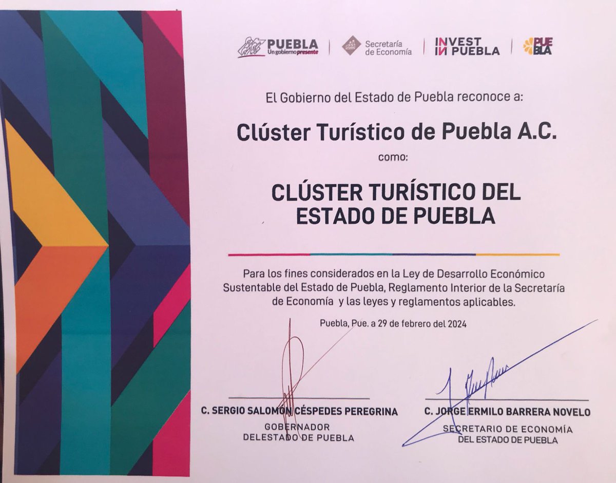 El #GobiernoDePuebla reconoce a Barriando como Clúster Turístico Del Estado de Puebla 💯💙
Esto es un gran logro de todo el sector empresarial y privado 🥳