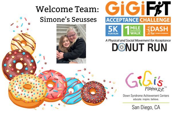 Welcome Team Simone's Seusses to the 2024 GiGiFIT Acceptance Challenge Donut Run!

We love seeing all the teams rolling in for this awesome movement challenge taking place Saturday April 27th @ 8am, Crown Point Mission Bay Park. Register soon:
gigisplayhouse.org/sandiego/san-d…