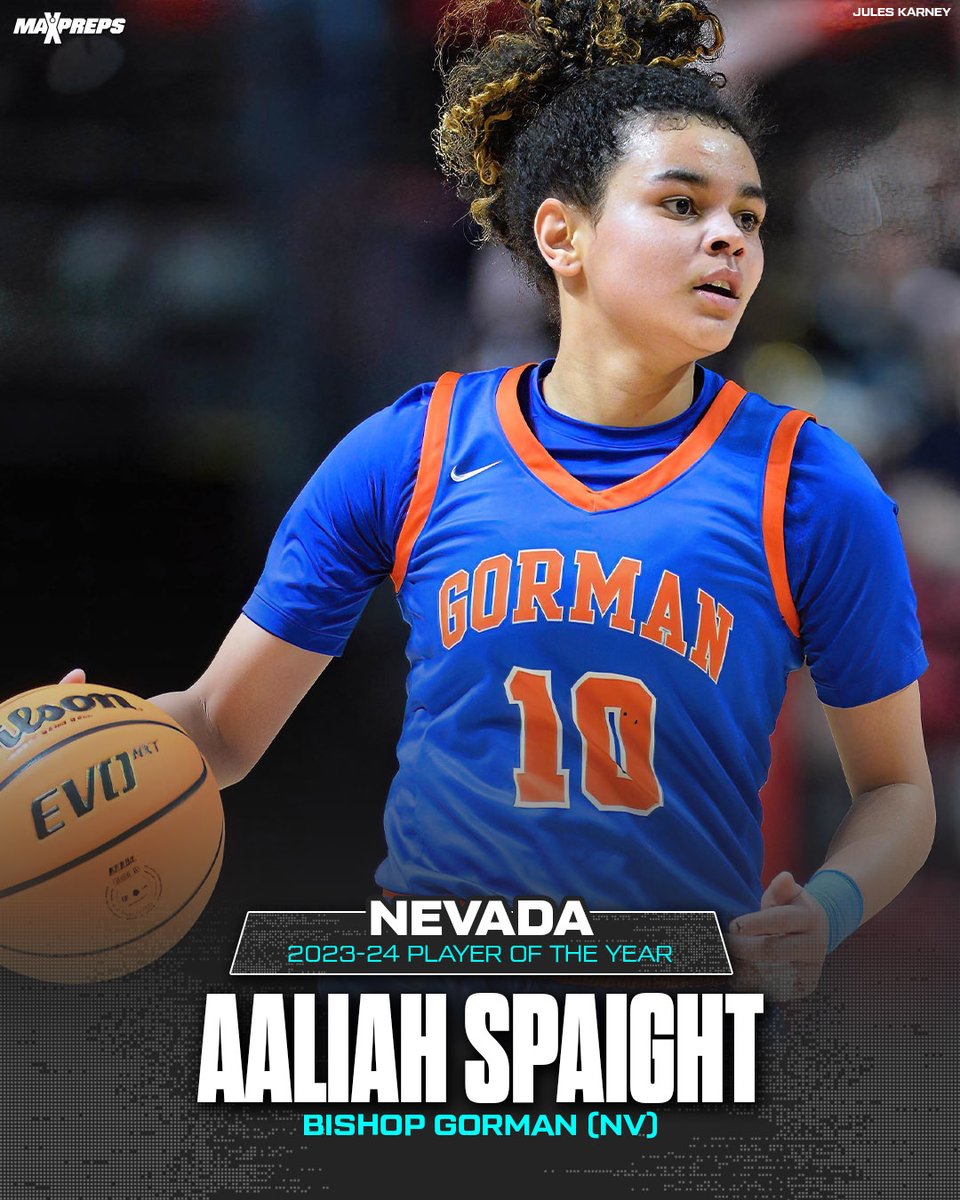 Aaliah Spaight of Bishop Gorman is the 2023-24 Nevada MaxPreps High School Girls Basketball Player of the Year. 🔥🏆 ✍️: maxpreps.com/news/95BHmLdlX…