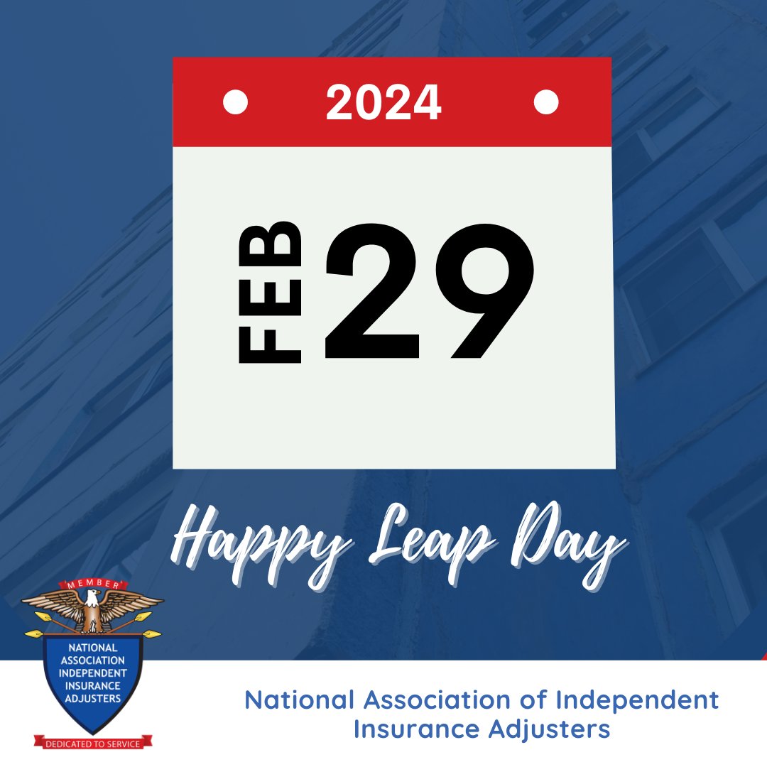 NAIIAdjuster's tweet photo. Happy Leap Day 2024! Here's to making the most of this rare gift of time. 📅
#LeapDay #ExtraDay #MakeItCount https://t.co/tDYvu3sAJ8