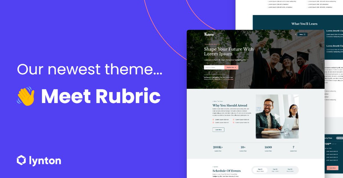 lyntonweb's tweet photo. Rubric is a game-changer in web design, offering unmatched customization, user experience optimization, and device compatibility. 

Perfect for educational AND corporate websites. Get it today: https://t.co/LfMpsvGHqX https://t.co/zgweMGwJ4x