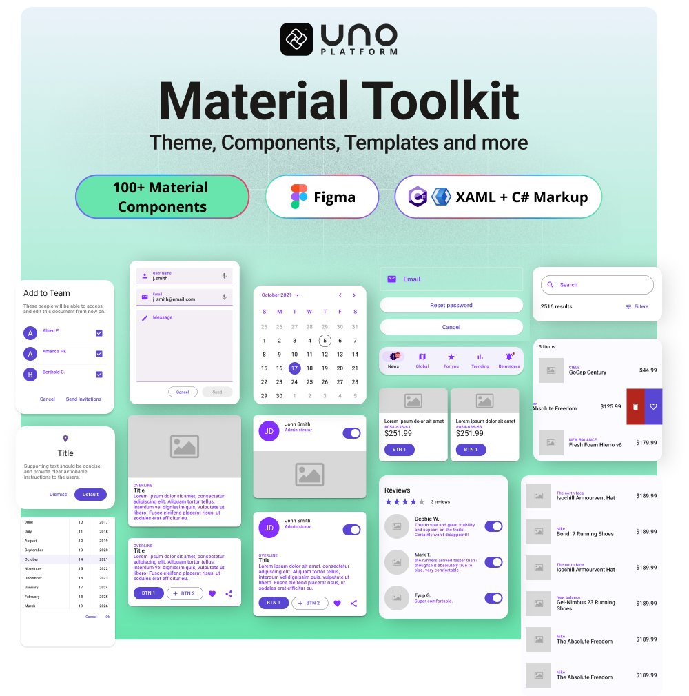 Grab our free Material Toolkit Figma file Uno Platform Material toolkit ...