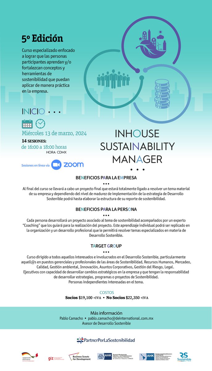 ¡Explora las herramientas de sostenibilidad más avanzadas! Matrices, plantillas y guías para dar forma a tu estrategia. Desde el mapeo de las partes interesadas hasta la metodología GRI, tenemos todo lo que necesitas en nuestro curso ISM.
acortar.link/1CZY94