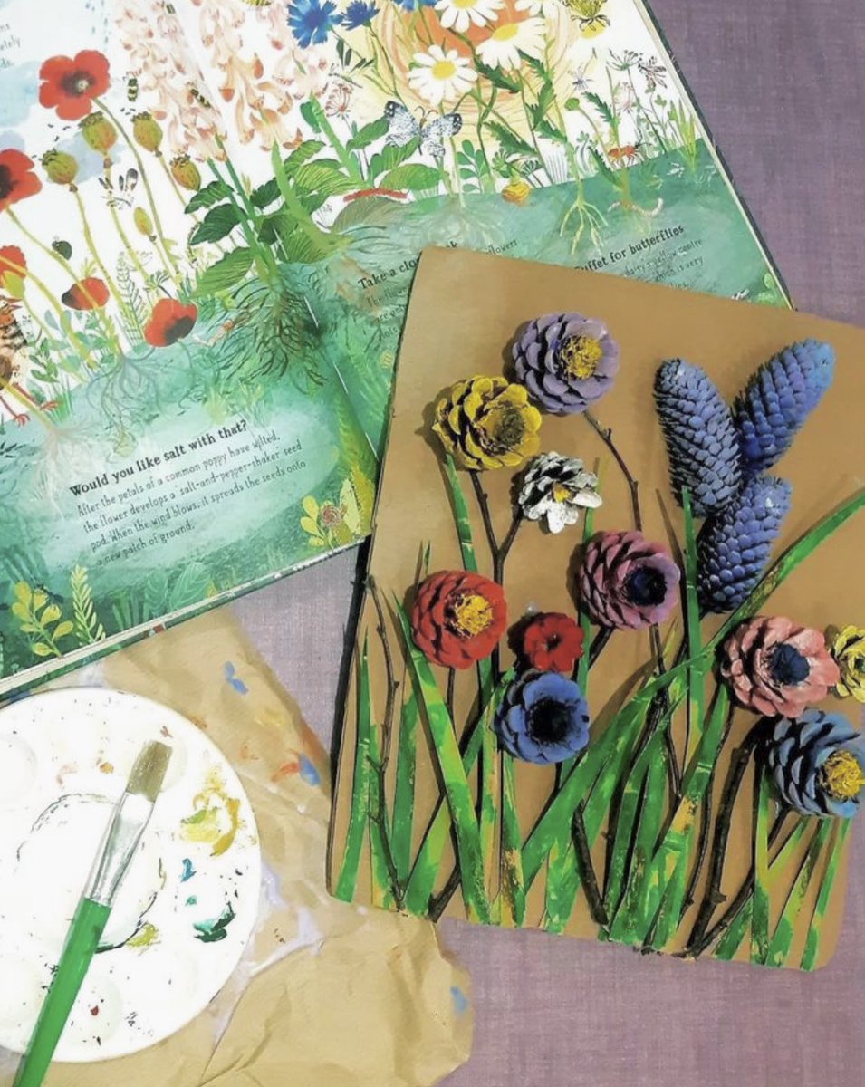 Waiting for spring! 

#EveryChildIsAnArtist
#kidart #TheBigBookOfBlooms #kidsneednature #recyclecraftcreate