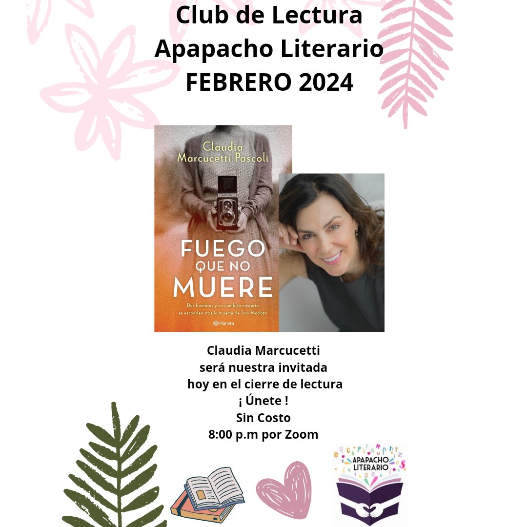 ApapachoLiter's tweet photo. Es hoy!!! Link para unirte al grupo.
https://t.co/Lr0BEP289l

#clubdelectura #bookclub #fuegoquenomuere #ClaudiaMarcucetti #libros #LibrosRecomendados #TinaModotti https://t.co/SjhO1oKOVr