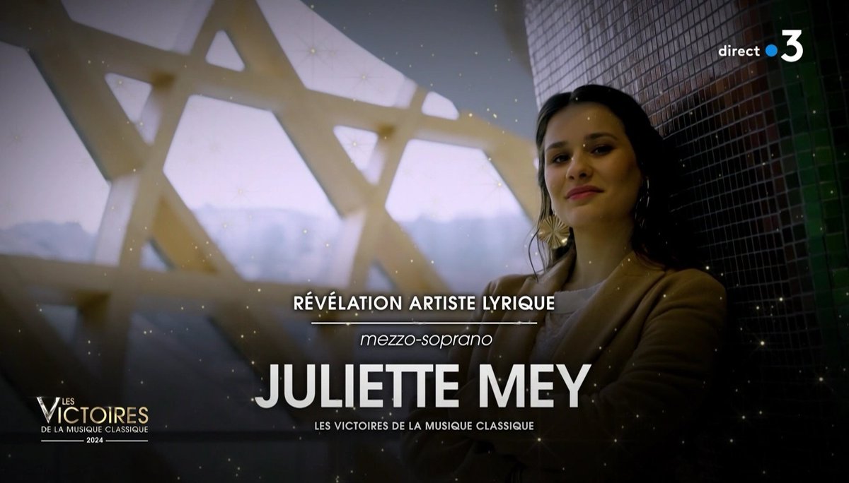 La révélation artiste lyrique de l'année est #JulietteMey ! 👏#Victoires2024