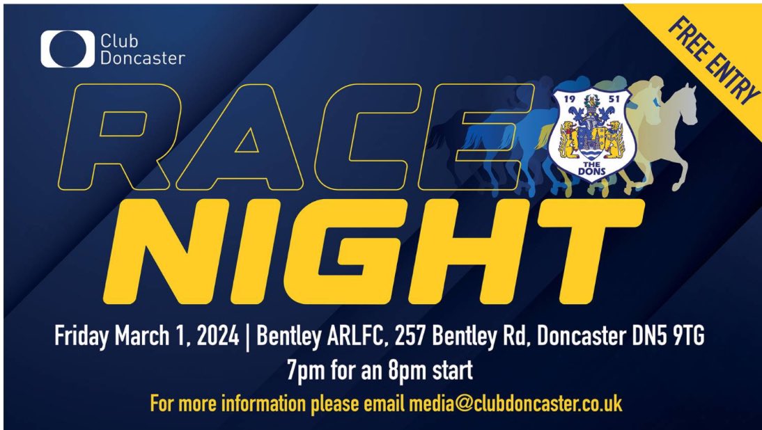 hallyboy03's tweet photo. Card nearly full for @Doncaster_RLFC race night tomorrow @BentleyARLFC see you all there #GiddyUp 🐎🐎 https://t.co/rEfrXd41Io