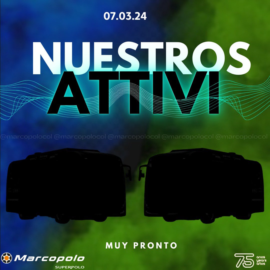 ¿Estás listo para conocer el carro del futuro? Te presentamos una revolución en diseño, tecnología y seguridad. Pronto te revelaremos más detalles de estos increíbles vehículos. Síguenos y no te pierdas ninguna novedad. 
.
.
.
.
.
#MarcopoloSuperpolo #Lanzamiento #Nuevo #Bus #Col