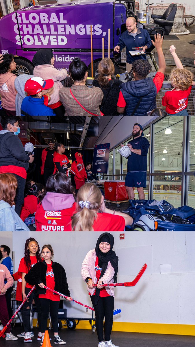 Welcome to Hockey 101 Students from @HollinMeadowsES had a blast learning about STEM during today's Caps in School Field Trip, presented by @KPMGThrive and @EVERFI. #ALLCAPS