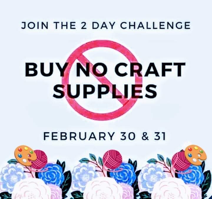 We can do it!! 🤐🤭
#febuarychallenge #February30  #nocraftsupplies #WIPs #supportsmallbusiness #craftersgonnacraft #CraftingCommunity #handmadecrafts #yarnlover #diyprojects #sewingproject #crafters #Crafters #crocheting #knitting