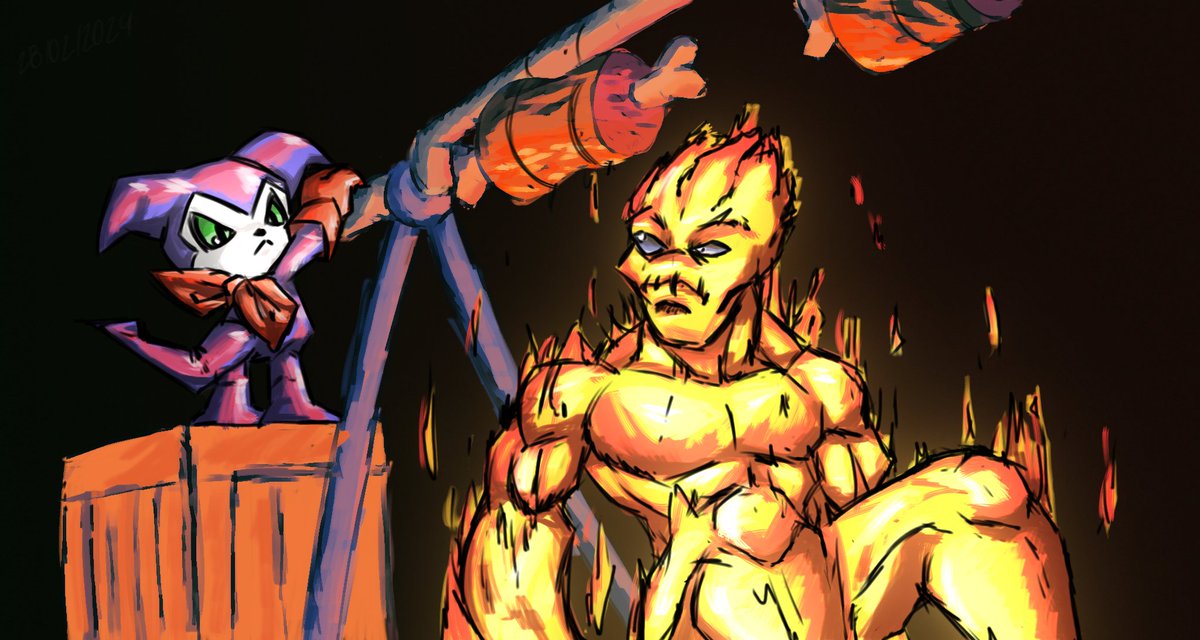 elpemsu's tweet photo. on fire
#Digimon #digimonfanart #デジモン #meramon #impmon https://t.co/zXE90DIj6i