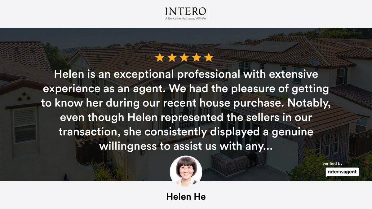 helenqhe's tweet image. My latest RateMyAgent review in Hayward.
 01720584
rma.reviews/REkVu8CCbyLt

...
#ratemyagent #realestate #Intero