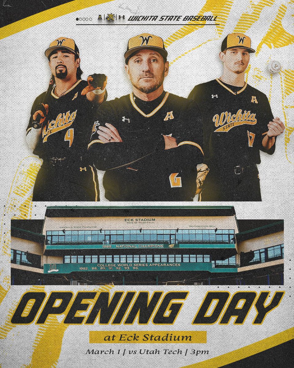 GoShockers's tweet photo. Home Opener Eve ⚾️

#WatchUs x @GoShockersBSB https://t.co/5SzAeG4ip5