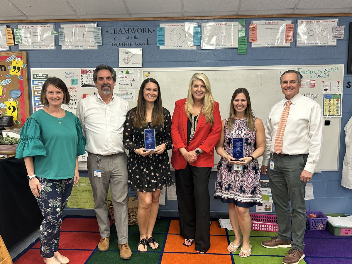 CoTeachingISfun's tweet photo. It was such a special day for us today! We are so honored to be recognized as Collier County Public School Elementary Teachers of the Year! We feel so blessed and really do love our job! ❤️@collierschools @VineyardsVipers #coteaching https://t.co/VLjH4bc1gV
