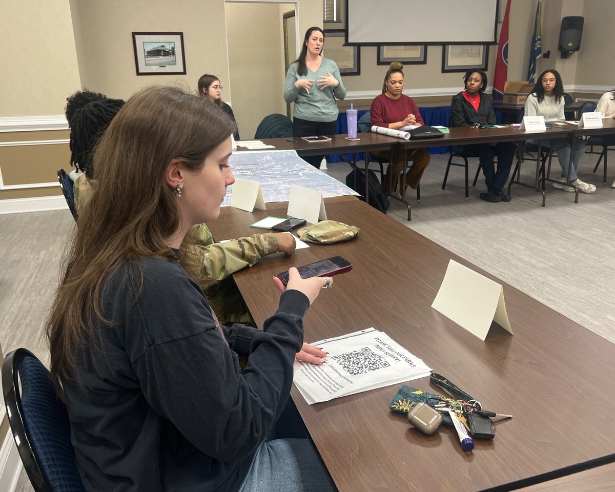 CityofJacksonTN's tweet photo. The Mayor’s Youth Council heard from our Jackson Recreation and Parks Department and a representative from @A2H_design   architecture and engineering firm. The students were able to provide feedback and give their input on the Parks Master Plan. https://t.co/OaK3LZTxgu