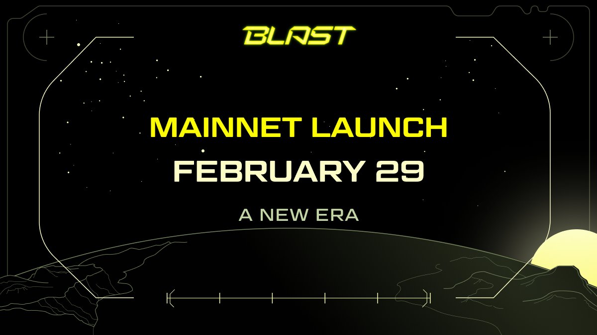 @Blast_L2 Today is the day! Register for $BLAST Mainnet 🔘

Users have to get access for participation at $BLAST distribution, spots are limited

- Visit: mainnets-blast.io/mainnet/regist…
- Register with your wallet, make sure to set gas fee
- Follow verification steps