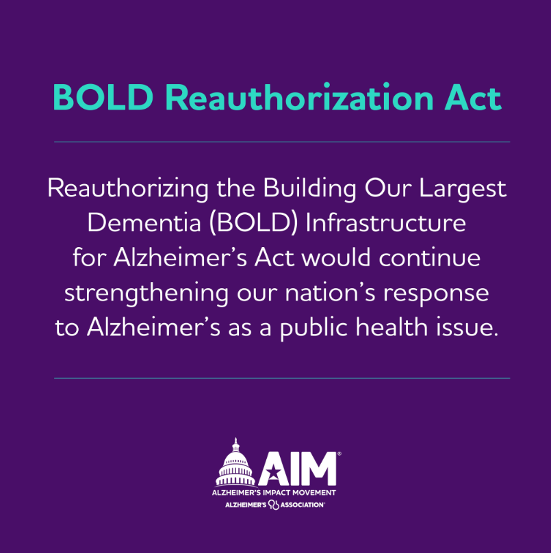 AdvoAlz's tweet photo. The 2018 BOLD Act created a nationwide public health infrastructure to address dementia. @LeaderMcConell reauthorizing the #BOLDAlzheimersAct will allow health departments to continue promoting risk reduction, early detection, and diagnosis of dementia! #ENDALZ https://t.co/Ie0Ybah2dH