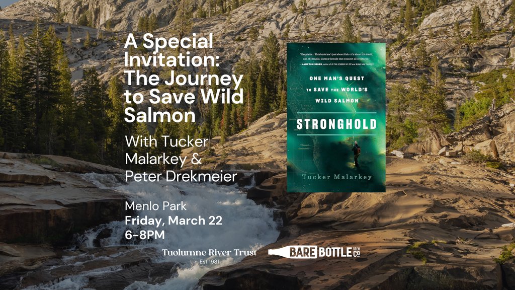 Save the Date and celebrate World Water Day with TRT, <a href="/Barebottle/">Barebottle Brewing</a>, and Tucker Malarkey, author of "Stronghold: One Man's Quest to Save the World's Wild Salmon."

See you on Friday, March 22, 6-8 pm !

RSVP here: shorturl.at/euH03

#worldwaterday #savewildsalmon #bayarea