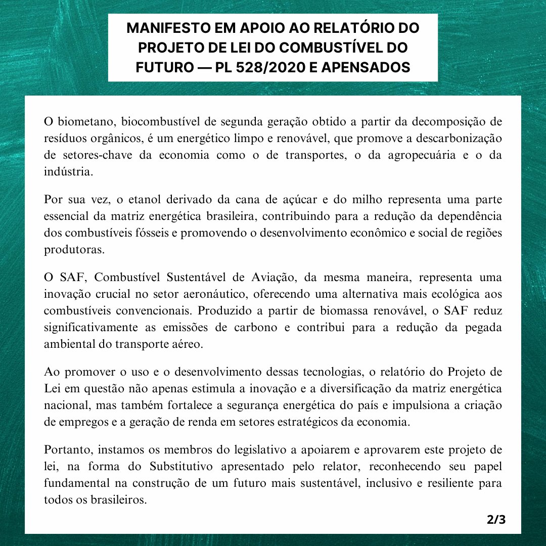 Fpbiodiesel's tweet photo. O PL Combustível do Futuro, relatado pelo deputado Arnaldo Jardim e apoiado pela #FPBio, frente parlamentar presidida pelo deputado Alceu Moreira, deverá ser votado na próxima semana pelo plenário da Câmara dos Deputados. https://t.co/ZL0ovPJcXs