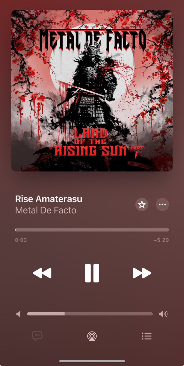 StarairTaku's tweet photo. 【Now Playing】
おはようございます😁
今日はこのアルバム👍
フィンランドのパワー・メタル・バンド
Metal De Factoの2ndニュー・アルバム💿
/ Land of the Rising Sun,Pt.1
#NowPlaying #MetalDeFacto https://t.co/V0k8OPnVF1
