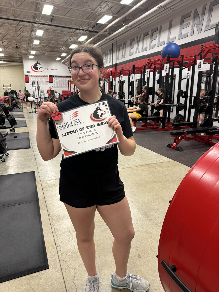 #aurorahuskies Lifters of the Week for Feb 19-23.  Congrats to Ryan and Jorja!