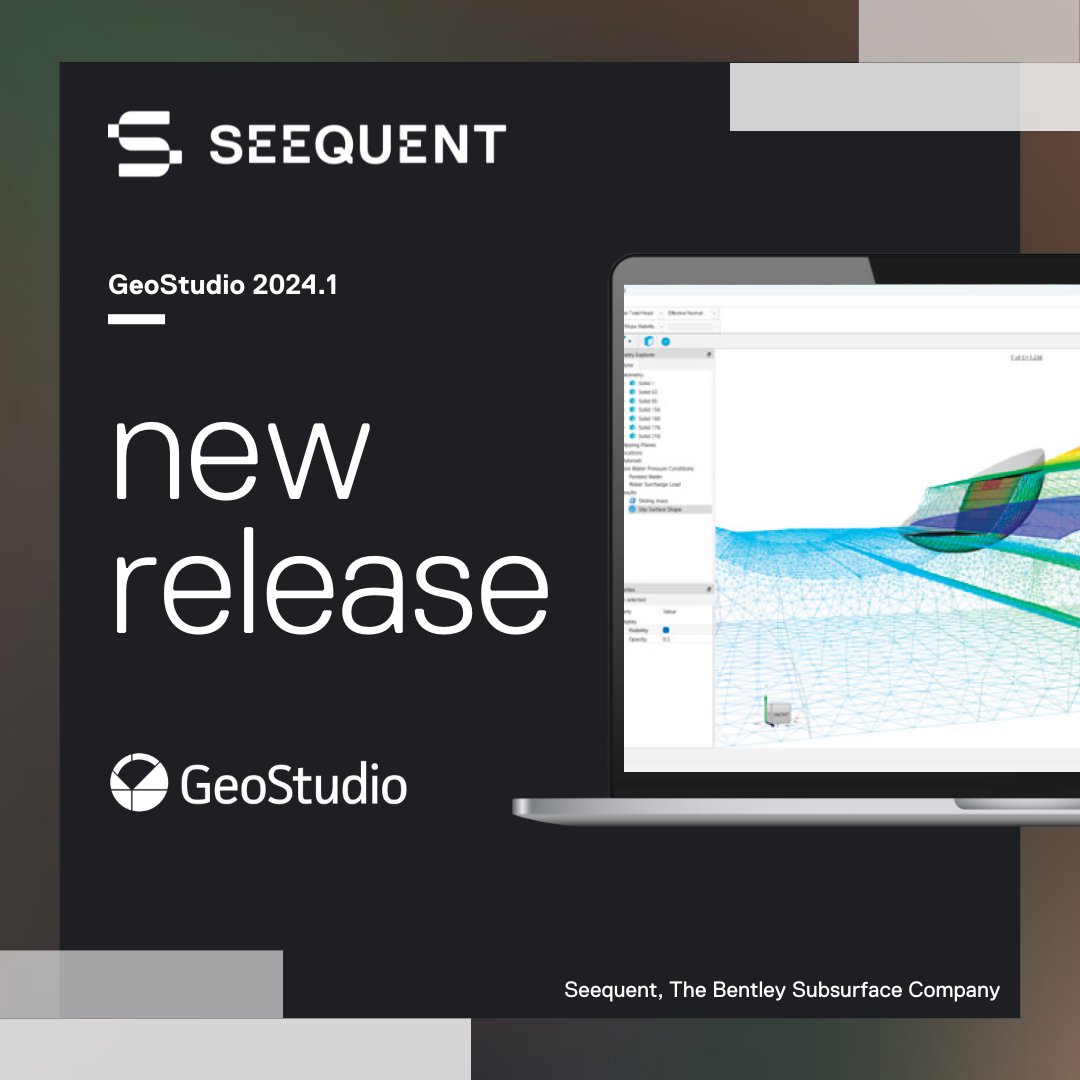 GeoStudio users, get ready to be inspired!  

Seequent has just released GeoStudio 2024.1 with a range of new features that can tackle the most complex problems related to rock slopes.
Learn more here: seequent.com/geostudio-2024…

#GeoStudio #Release #SlopeStability #Modelling